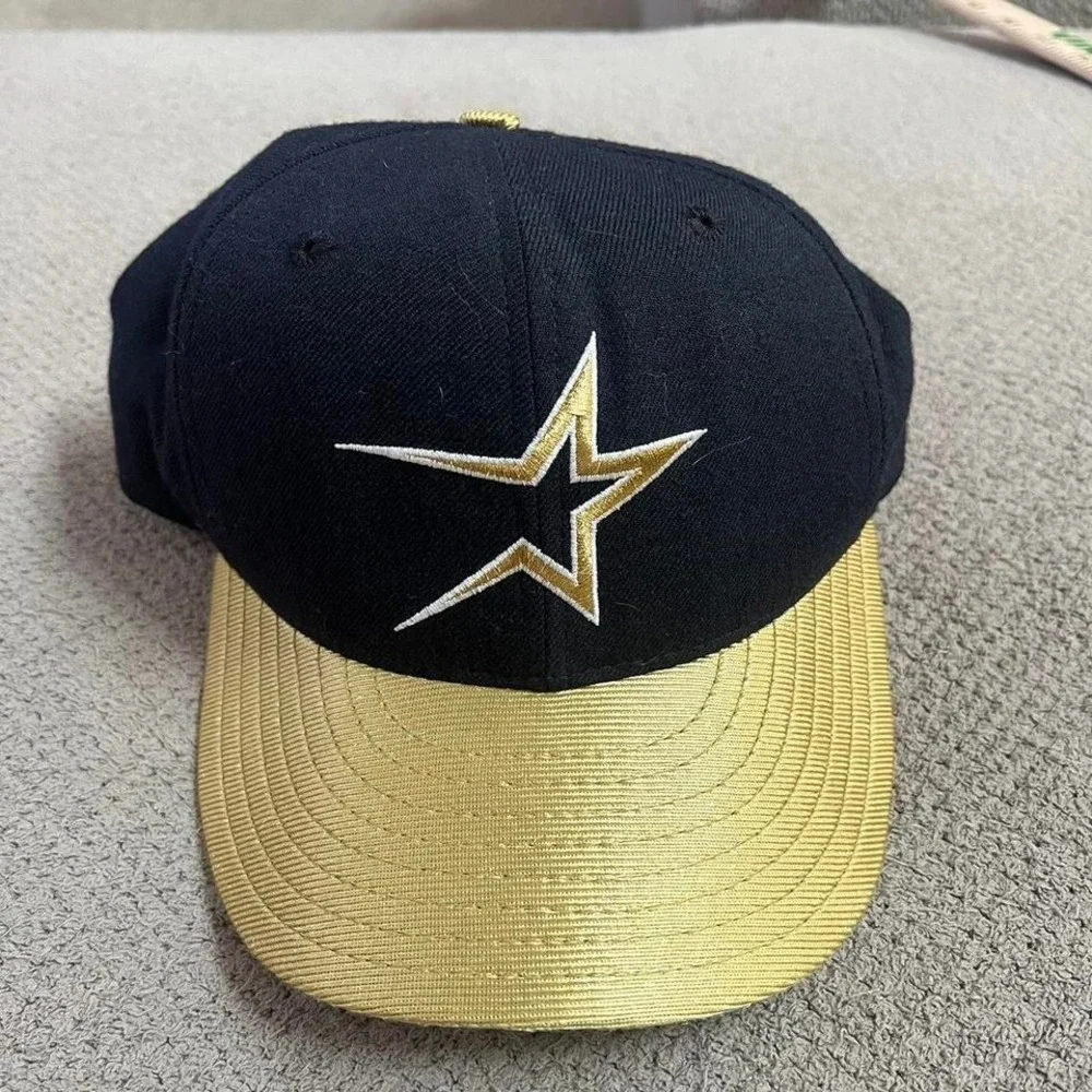 Vintage‎ 1990s Houston Astros New Era 5950 Hat Pro Model Collection  Size 7 Wool